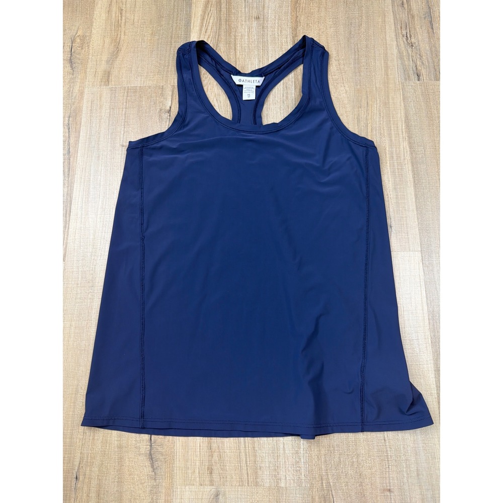 Athleta Ultimate‎ Scoop Tank Navy Blue Racerback Activewear Top XS 988026-01